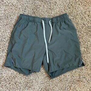 Men's Olive Green Drawstring Swim/Active Shorts